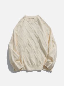 Aelfric Eden Solid Color Jacquard Knit Sweater sold by Aelfric Eden