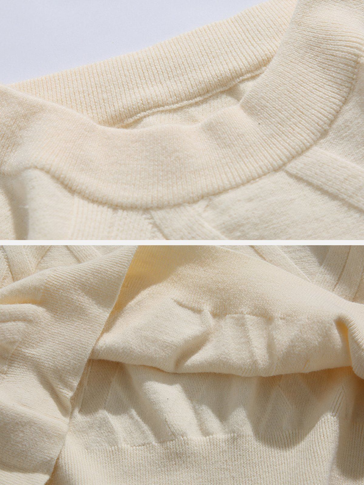 Aelfric Eden Solid Color Jacquard Knit Sweater sold by Aelfric Eden product image thumbnail 6