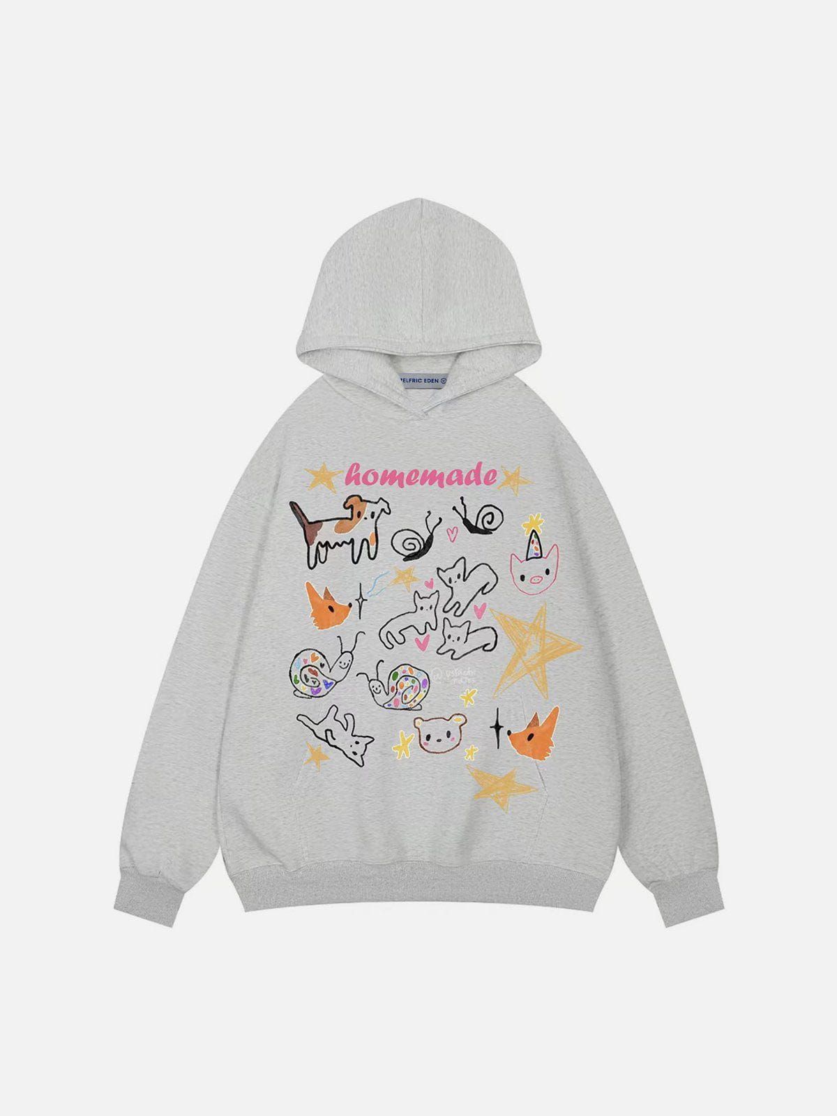 Aelfric Eden Cartoon Animal Print Hoodie sold by Aelfric Eden product image thumbnail 3