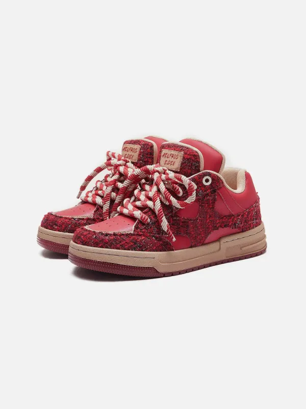 StarryClimb Leopard Print Patchwork Skate Shoes [Recommended