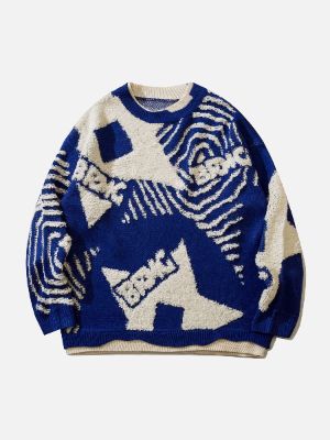 [US Only]Aelfric Eden Fake-Two Flocking Patchwork Sweater sold by Aelfric Eden