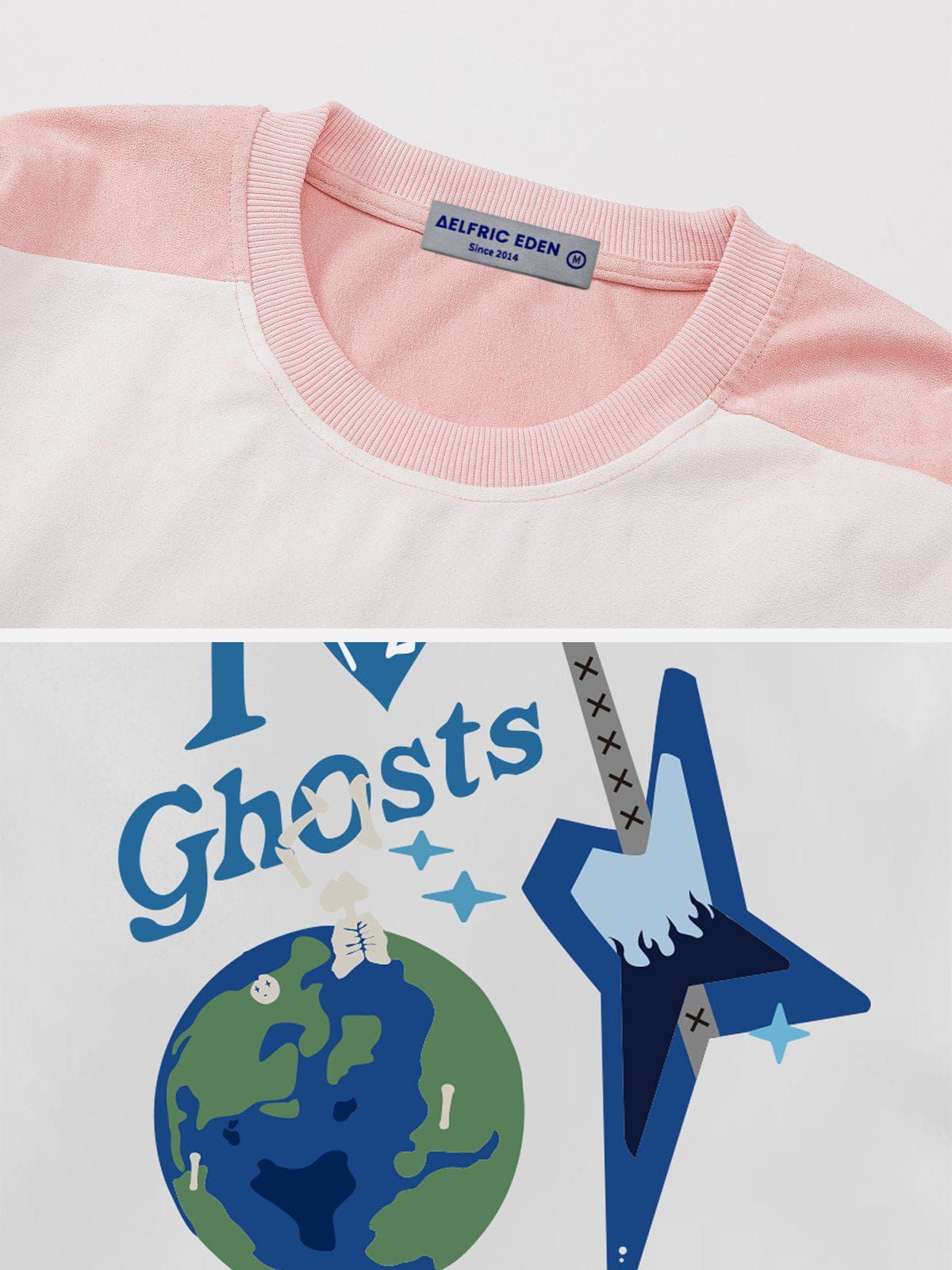 Aelfric Eden Earth Print Patchwork Sweatshirt sold by Aelfric Eden product image thumbnail 5