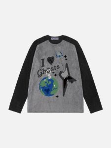 Aelfric Eden Earth Print Patchwork Sweatshirt sold by Aelfric Eden