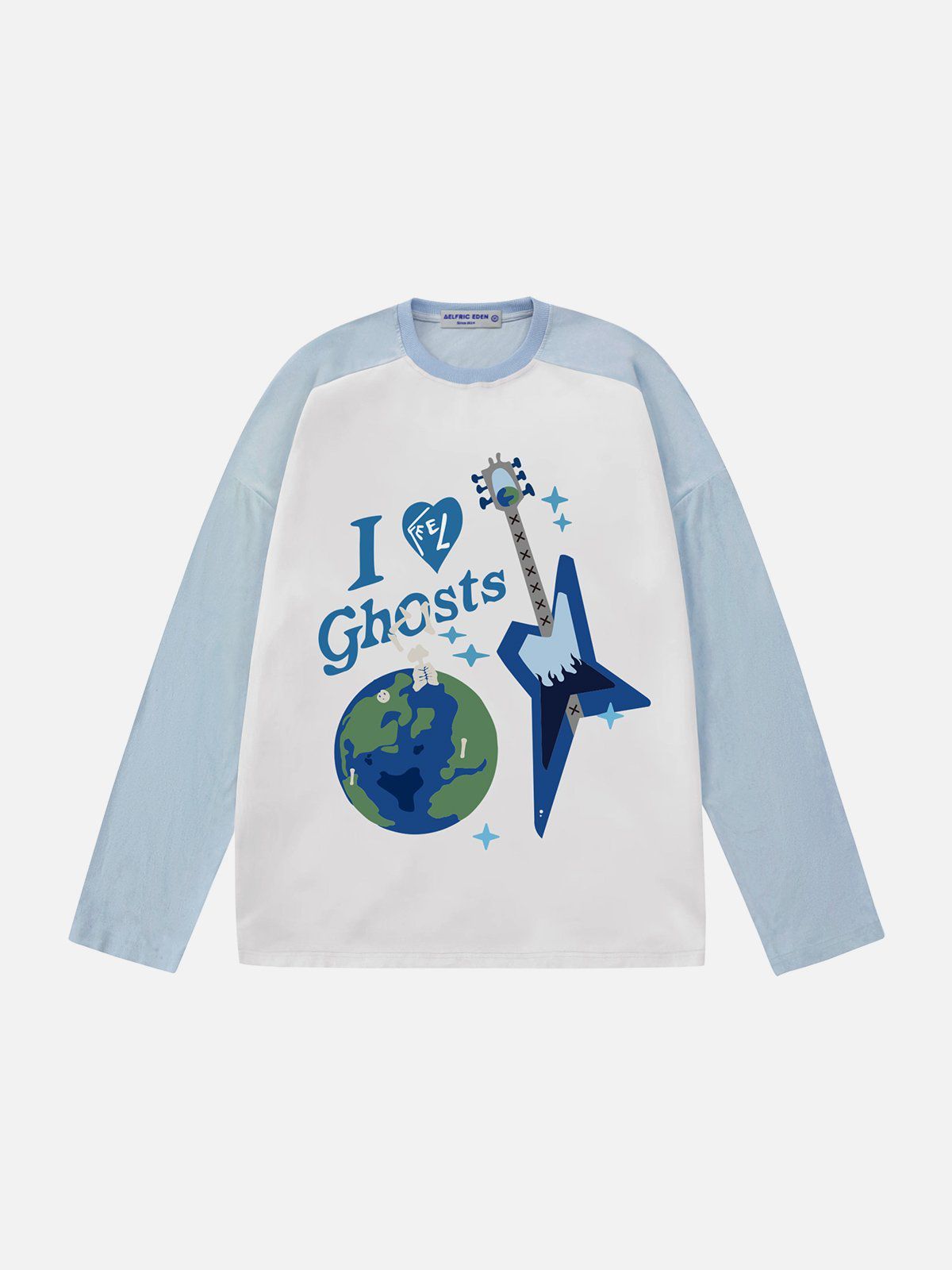 Aelfric Eden Earth Print Patchwork Sweatshirt sold by Aelfric Eden product image thumbnail 3