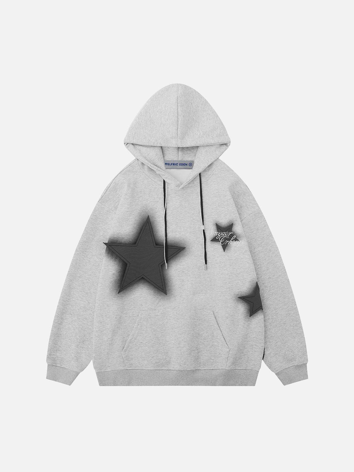 Aelfric Eden Blurring Star Applique Embroidery Hoodie sold by Aelfric Eden