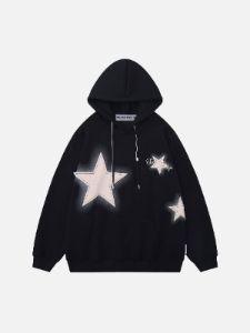 Aelfric Eden Blurring Star Applique Embroidery Hoodie sold by Aelfric Eden