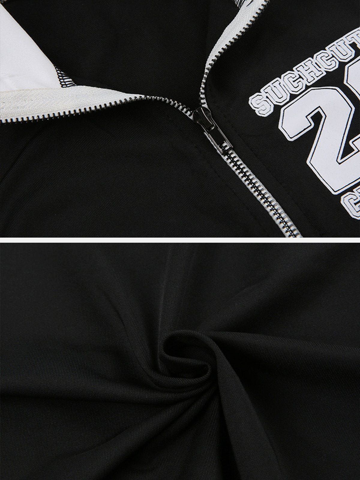 Racing Number Print Stand Collar Zip Tank Top sold by Aelfric Eden product image thumbnail 5