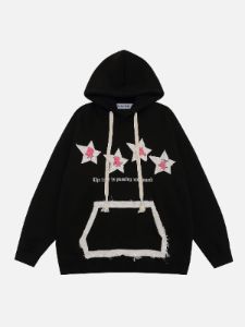 Aelfric Eden Star Applique Embroidery Hoodie sold by Aelfric Eden