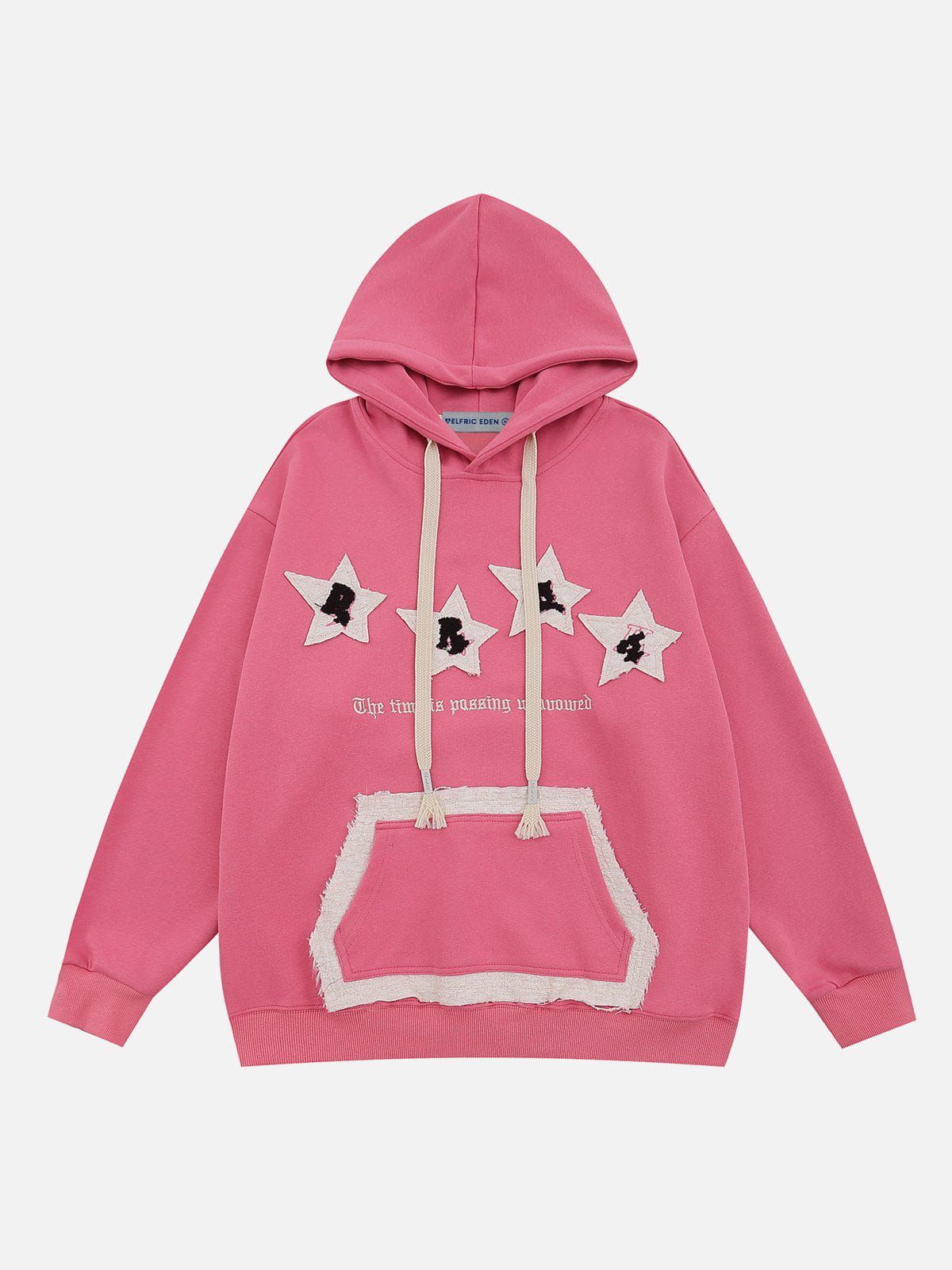 Aelfric Eden Star Applique Embroidery Hoodie sold by Aelfric Eden