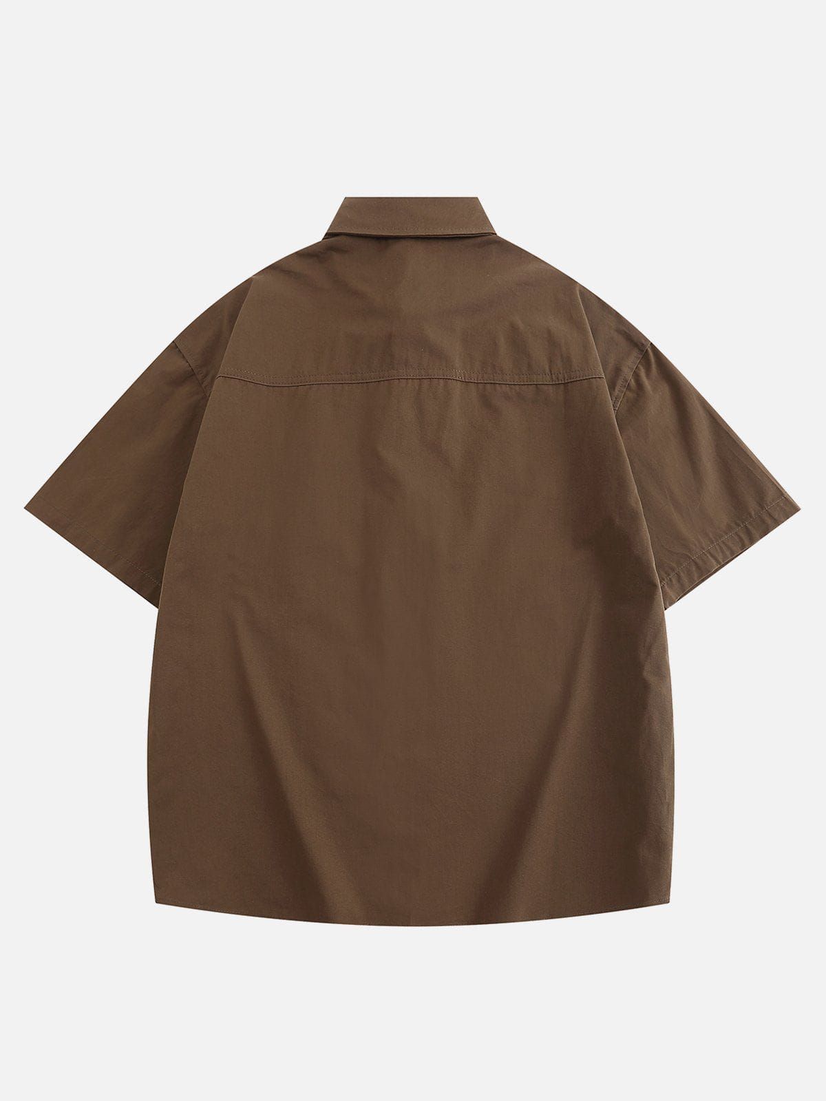 Aelfric Eden Letter Embroidery Short Sleeve Shirts sold by Aelfric Eden product image thumbnail 2