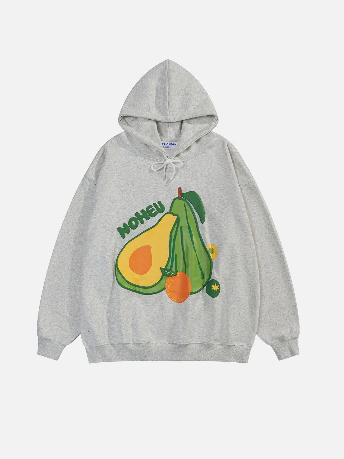 Aelfric Eden Cartoon Avocado Print Hoodie sold by Aelfric Eden