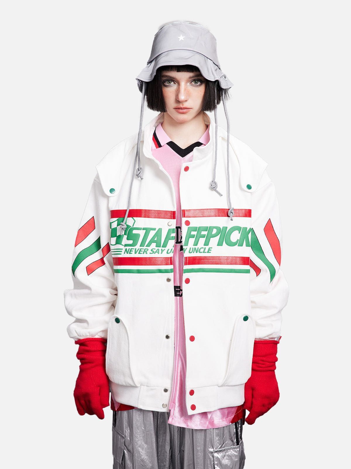 Aelfric Eden Irregular Splicing Racing Jacket sold by Aelfric Eden product image thumbnail 2
