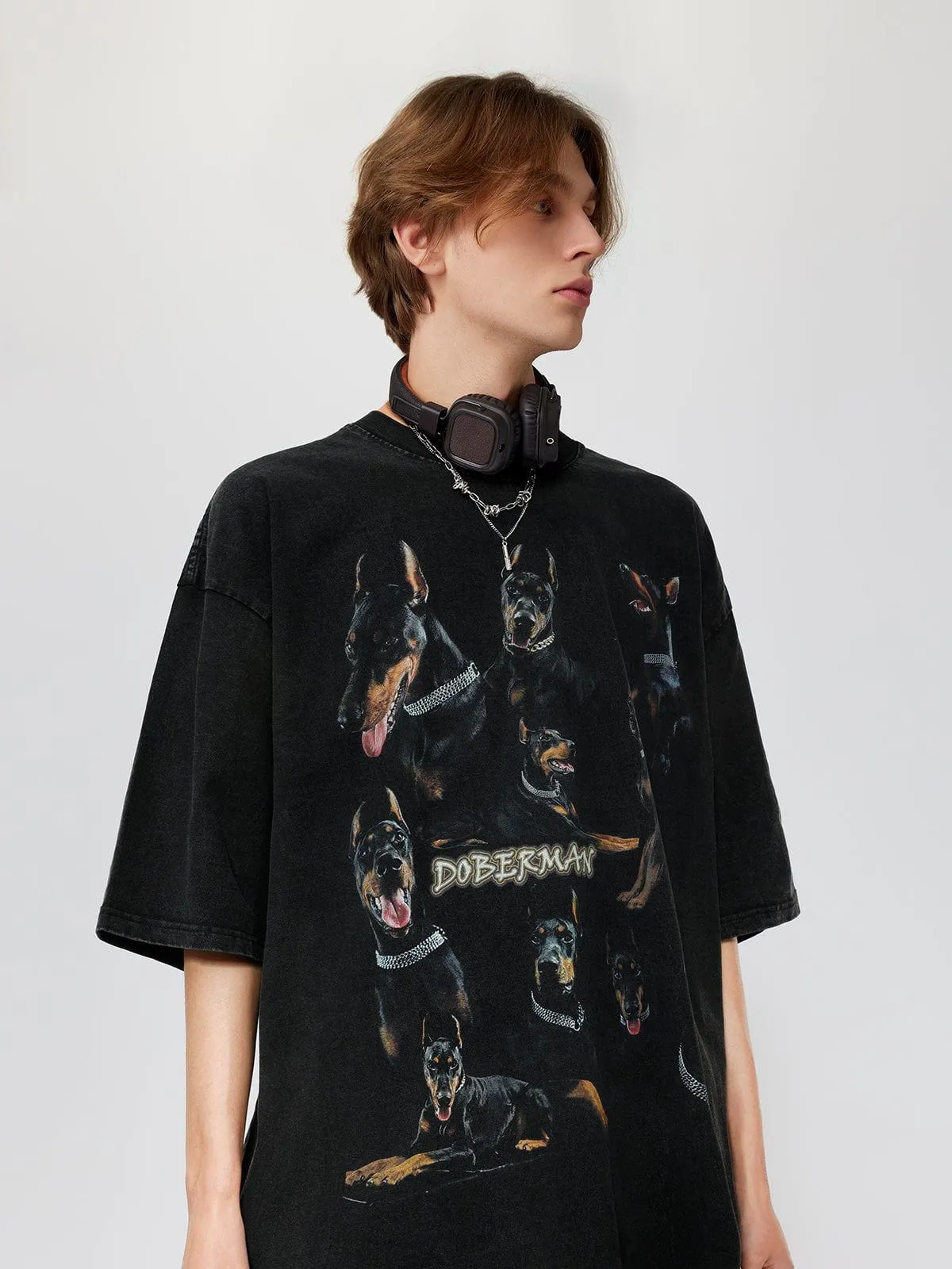 Aelfric Eden Washed Doberman Graphic Tee sold by Aelfric Eden product image thumbnail 2