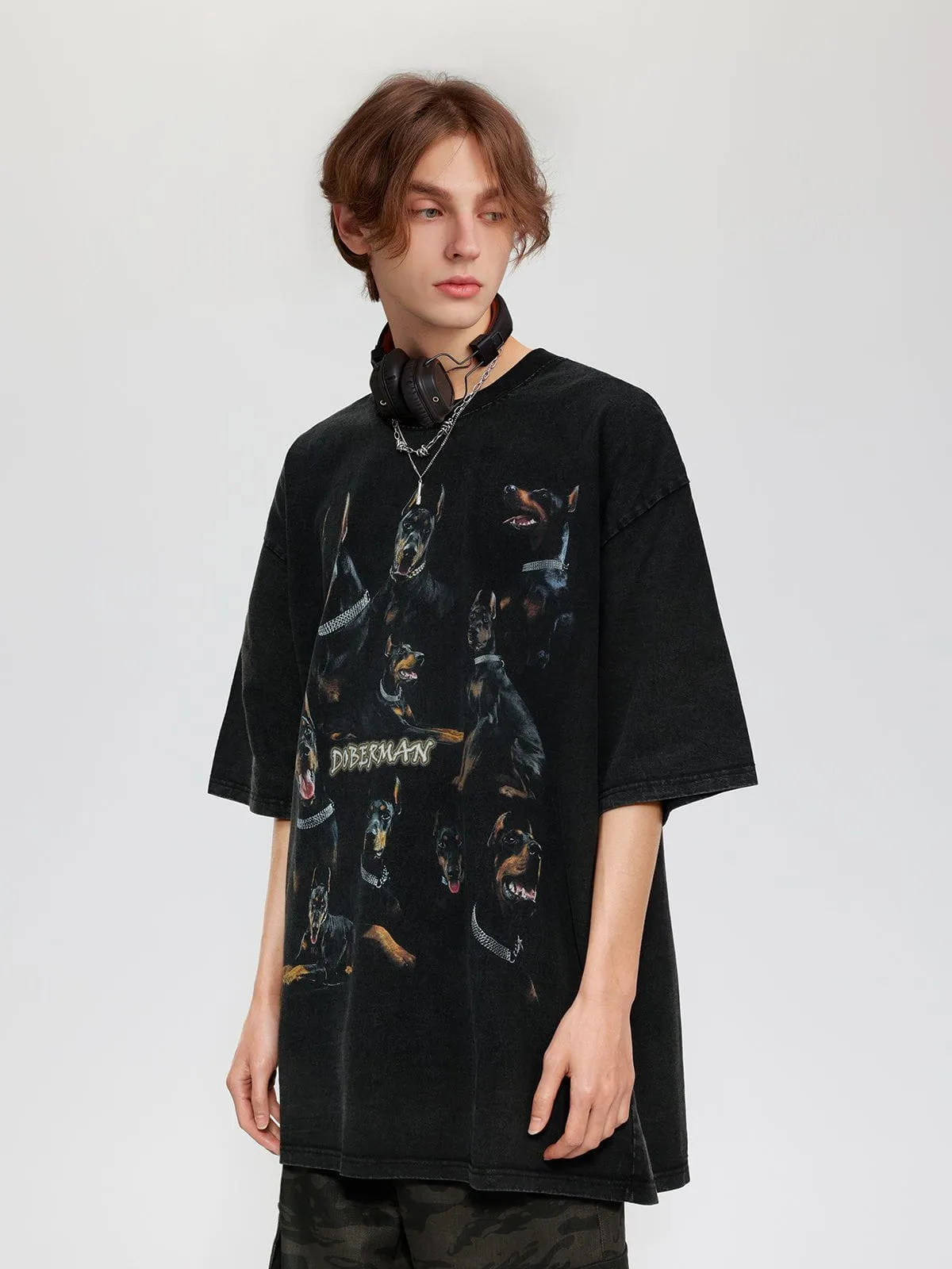 Aelfric Eden Washed Doberman Graphic Tee sold by Aelfric Eden product image thumbnail 3