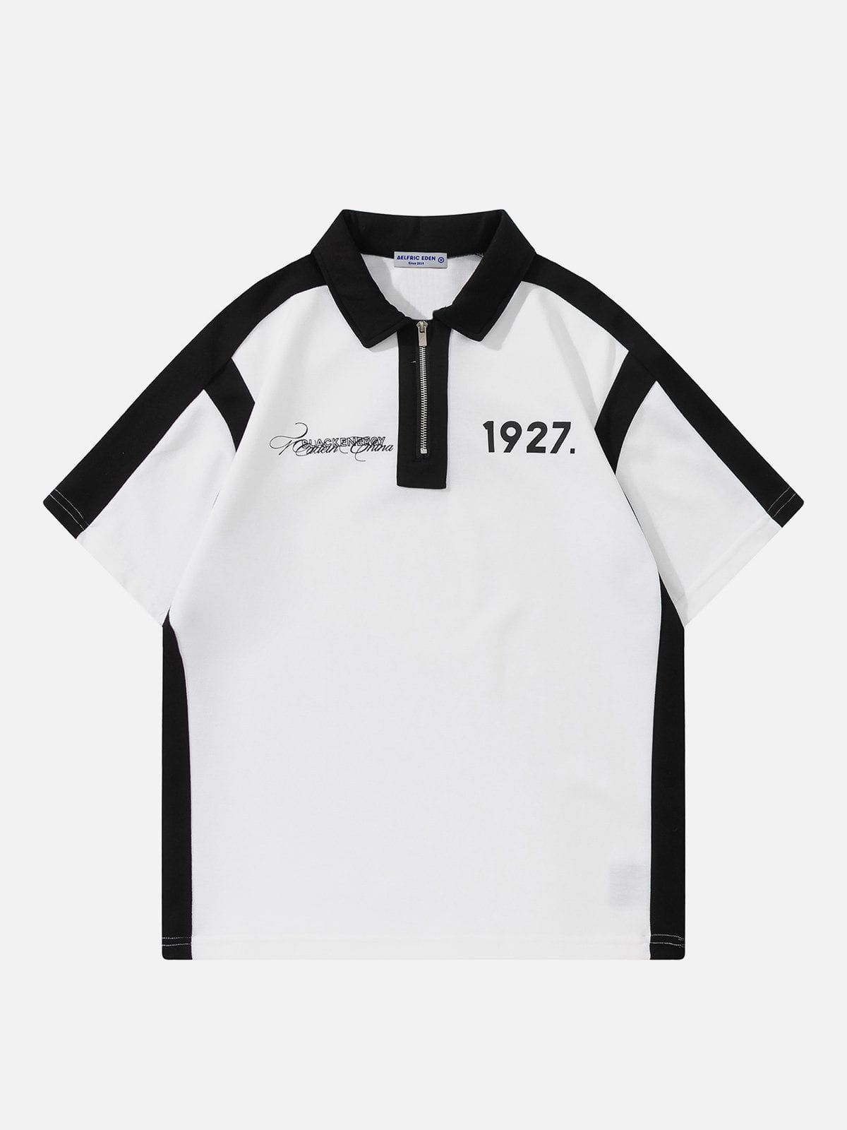 Aelfric Eden Number Logo Zip Up Collar Polo Tee sold by Aelfric Eden product image thumbnail 2