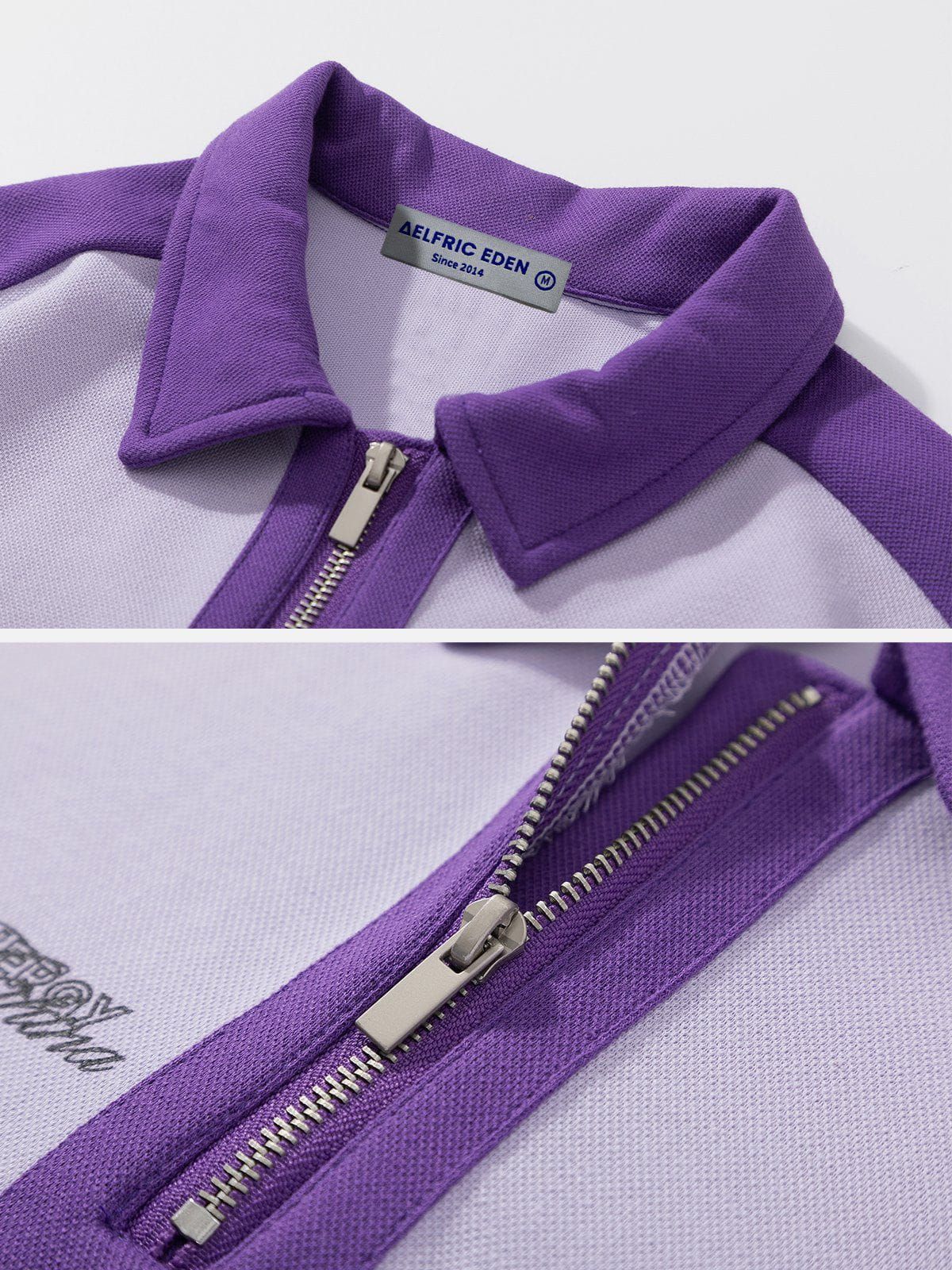 Aelfric Eden Number Logo Zip Up Collar Polo Tee sold by Aelfric Eden product image thumbnail 4