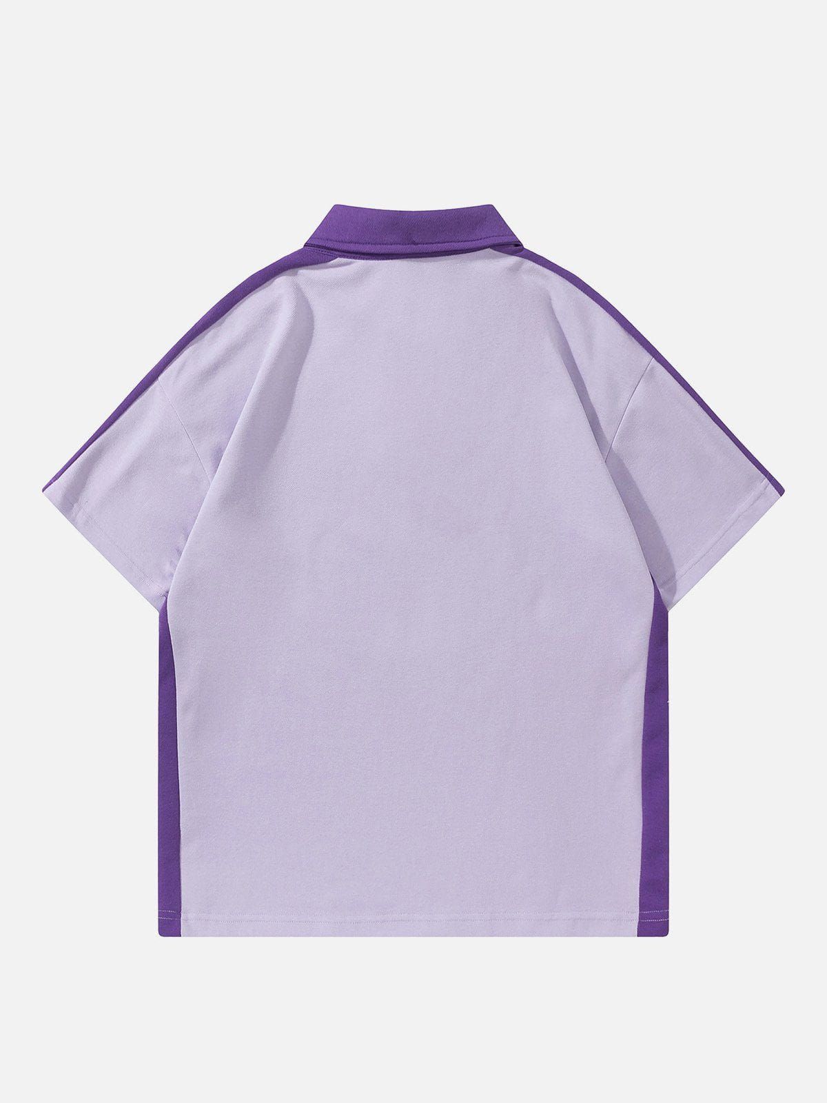 Aelfric Eden Number Logo Zip Up Collar Polo Tee sold by Aelfric Eden product image thumbnail 3