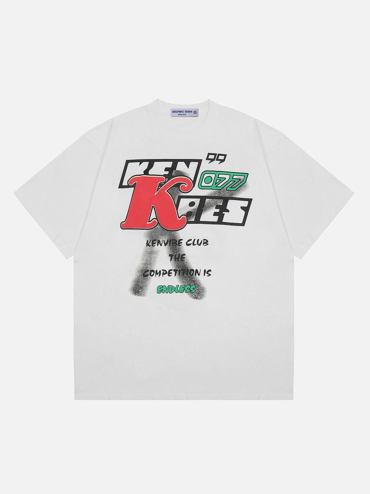 Aelfric Eden Colorblock Letter Print Tee sold by Aelfric Eden product image thumbnail 4