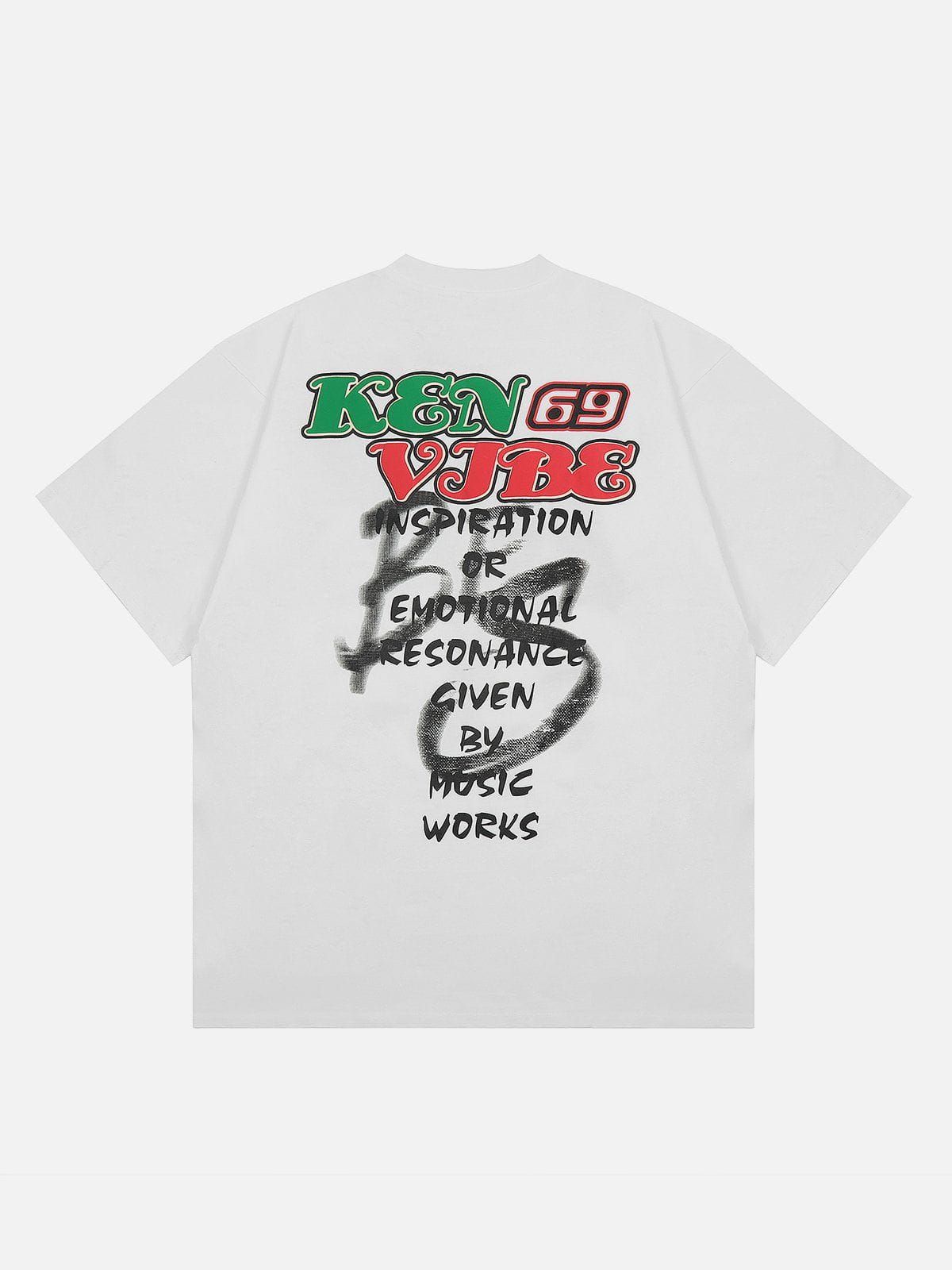 Aelfric Eden Colorblock Letter Print Tee sold by Aelfric Eden product image thumbnail 3