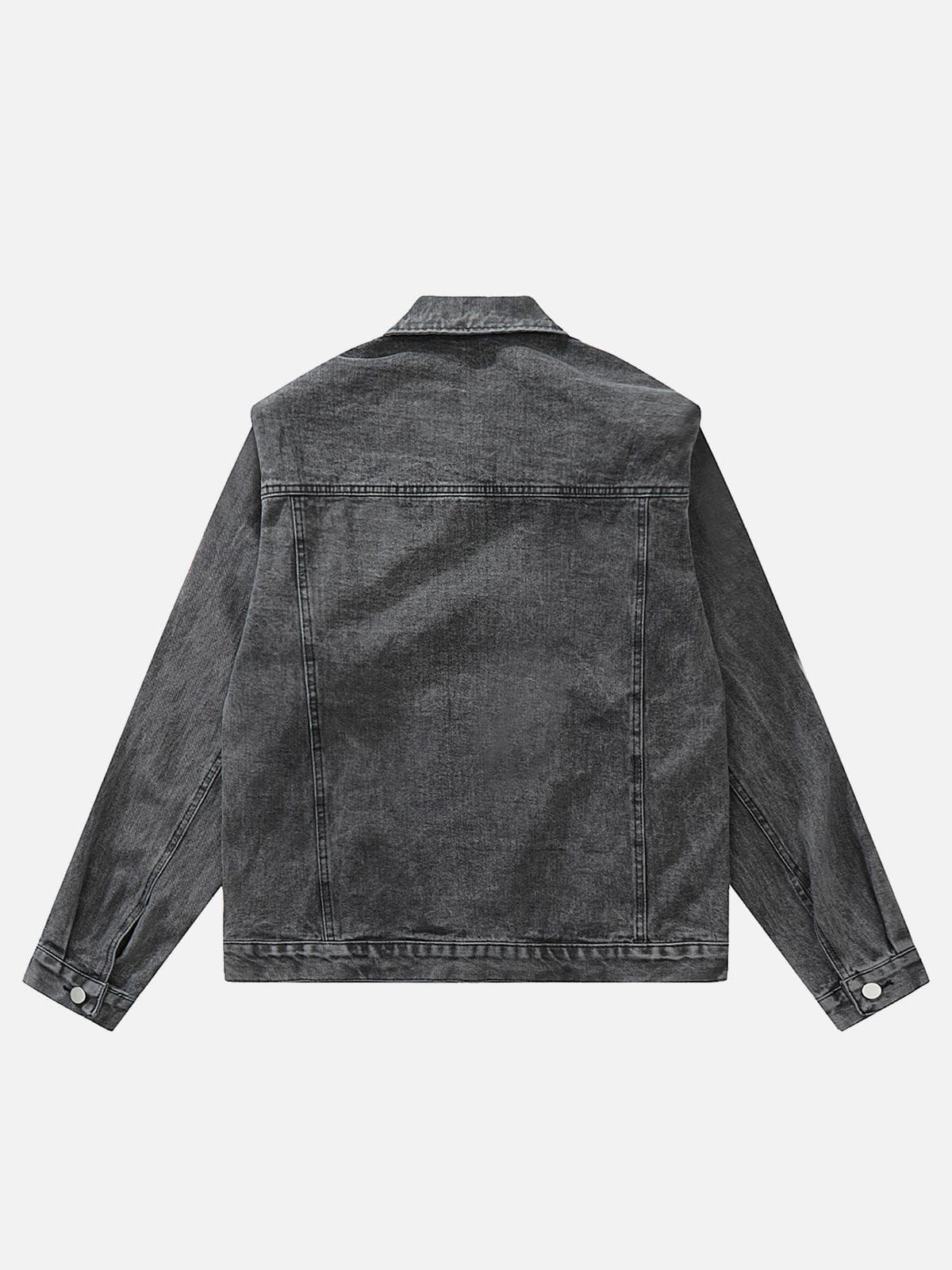 Aelfric Eden Multi Pocket Washed Denim Jacket sold by Aelfric Eden product image thumbnail 4