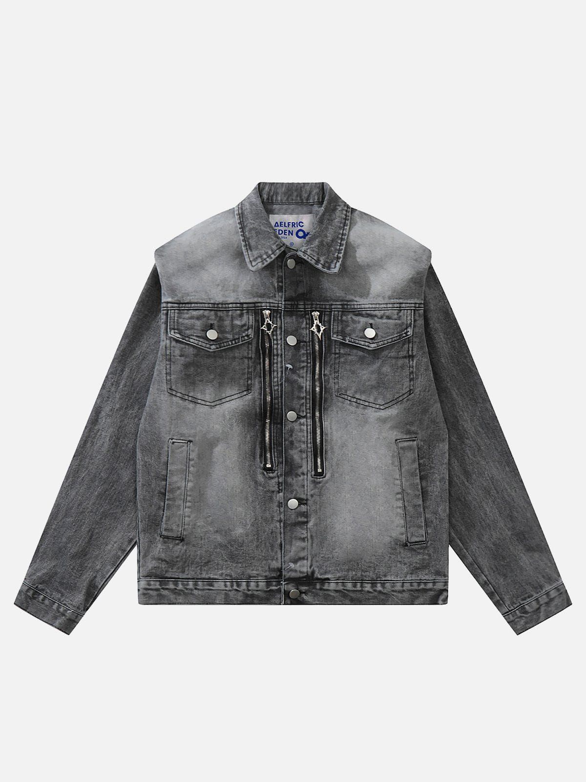 Aelfric Eden Multi Pocket Washed Denim Jacket sold by Aelfric Eden