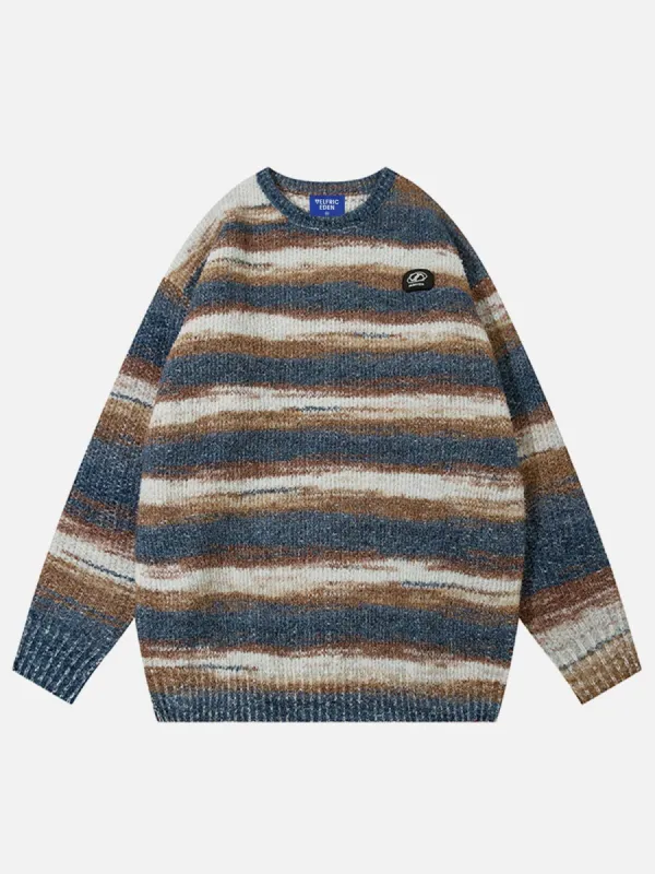 Aelfric Eden Color Blocking Stripes Sweater sold by Aelfric Eden