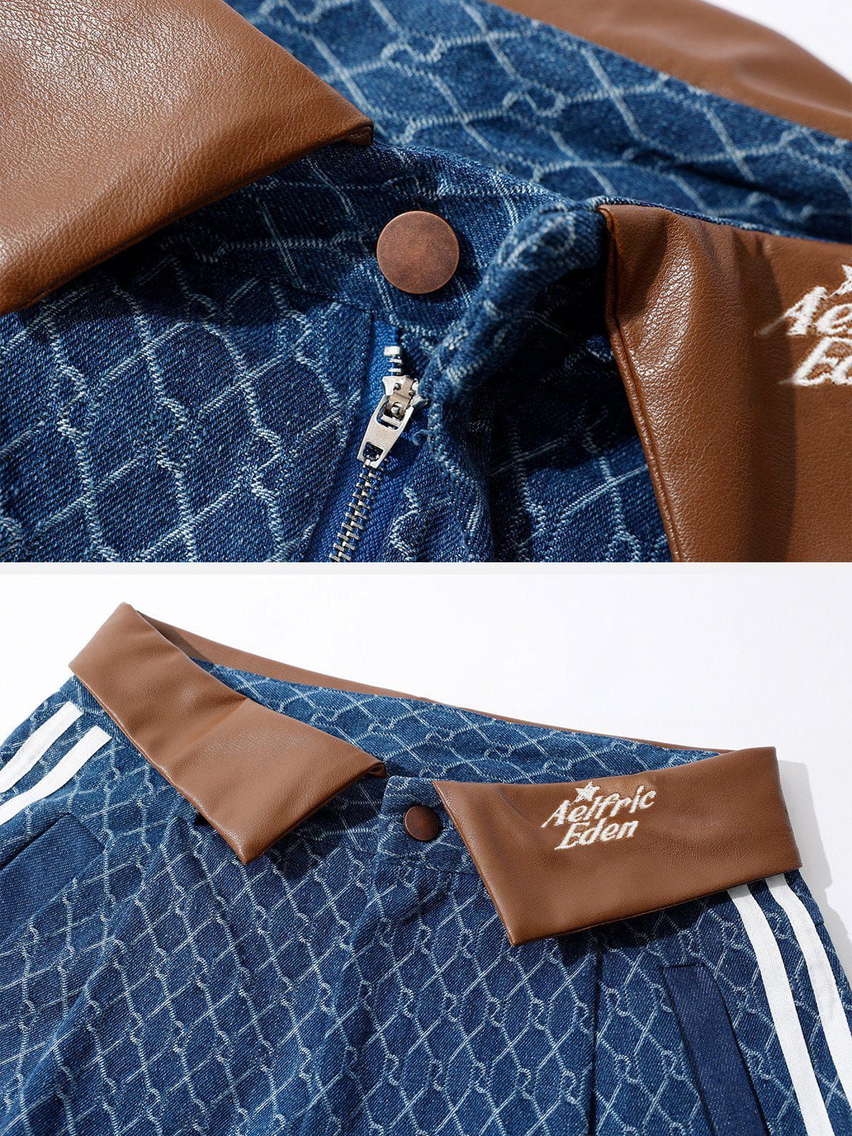 Denim Jacquard Baggy Jeans sold by Aelfric Eden product image thumbnail 6