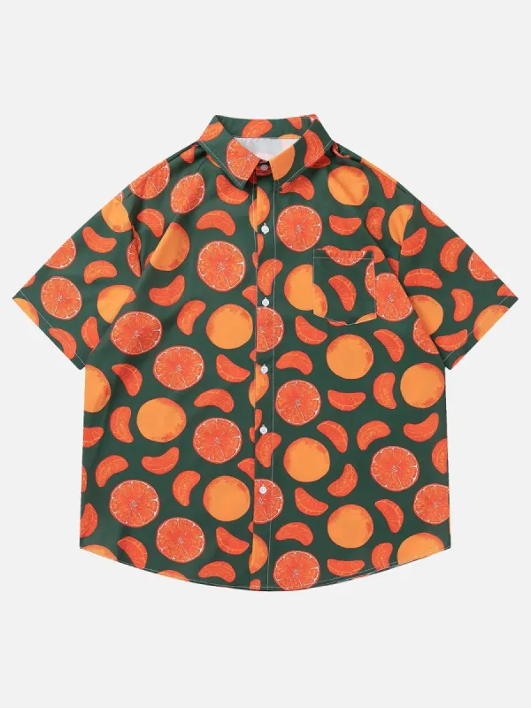 Aelfric Eden Orange Graphic Short Sleeve Shirt sold by Aelfric Eden