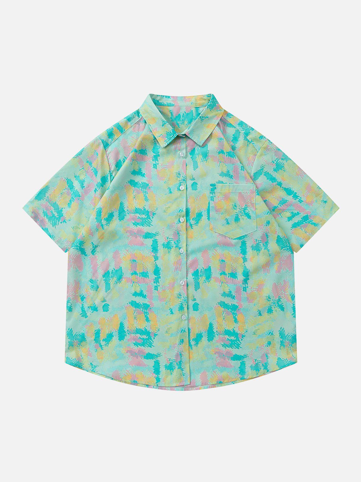 Tie-Dye Print Short Sleeve Shirts sold by Aelfric Eden