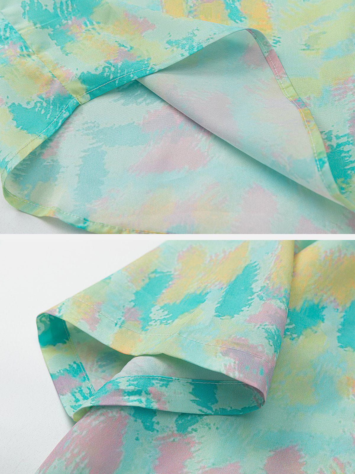 Tie-Dye Print Short Sleeve Shirts sold by Aelfric Eden product image thumbnail 5