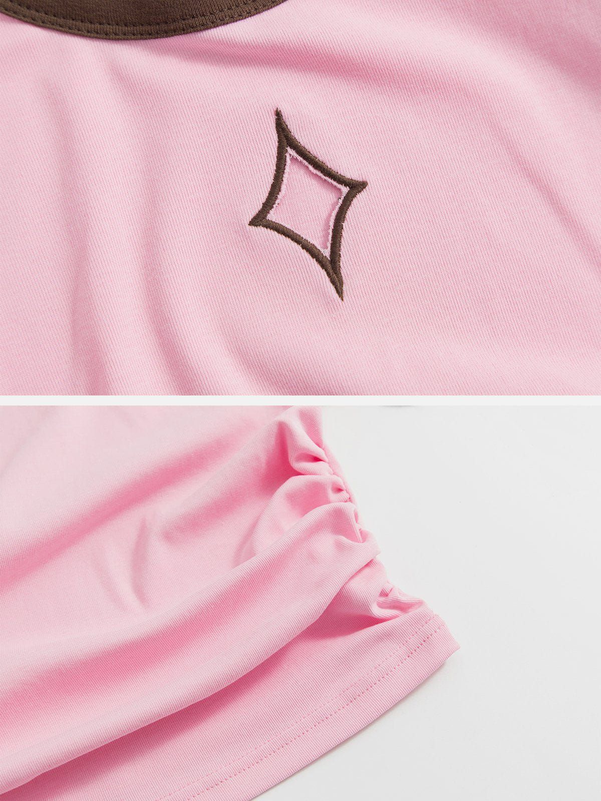 Hollow Embroidery Pleating Tee sold by Aelfric Eden product image thumbnail 5