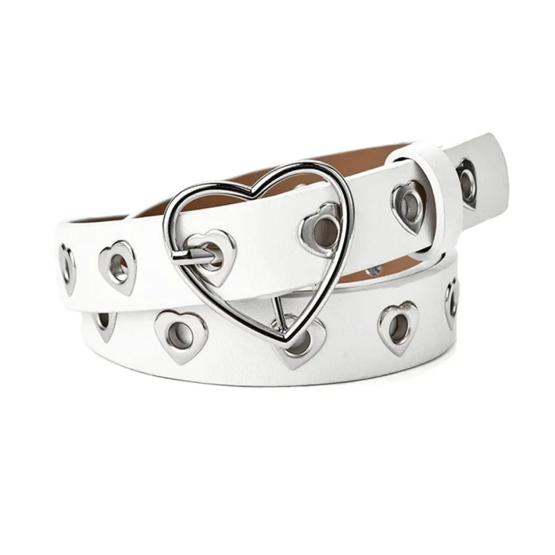 Fashion Heart-shaped Air Eye Hollow Love Buckle Jeans Belt sold by Aelfric Eden