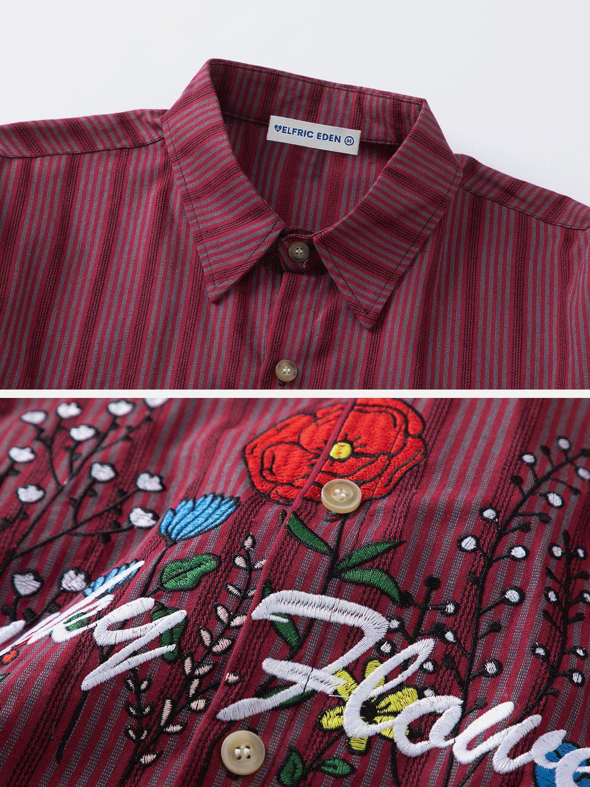 Aelfric Eden Floral Embroidered Long Sleeve Shirt sold by Aelfric Eden product image thumbnail 4
