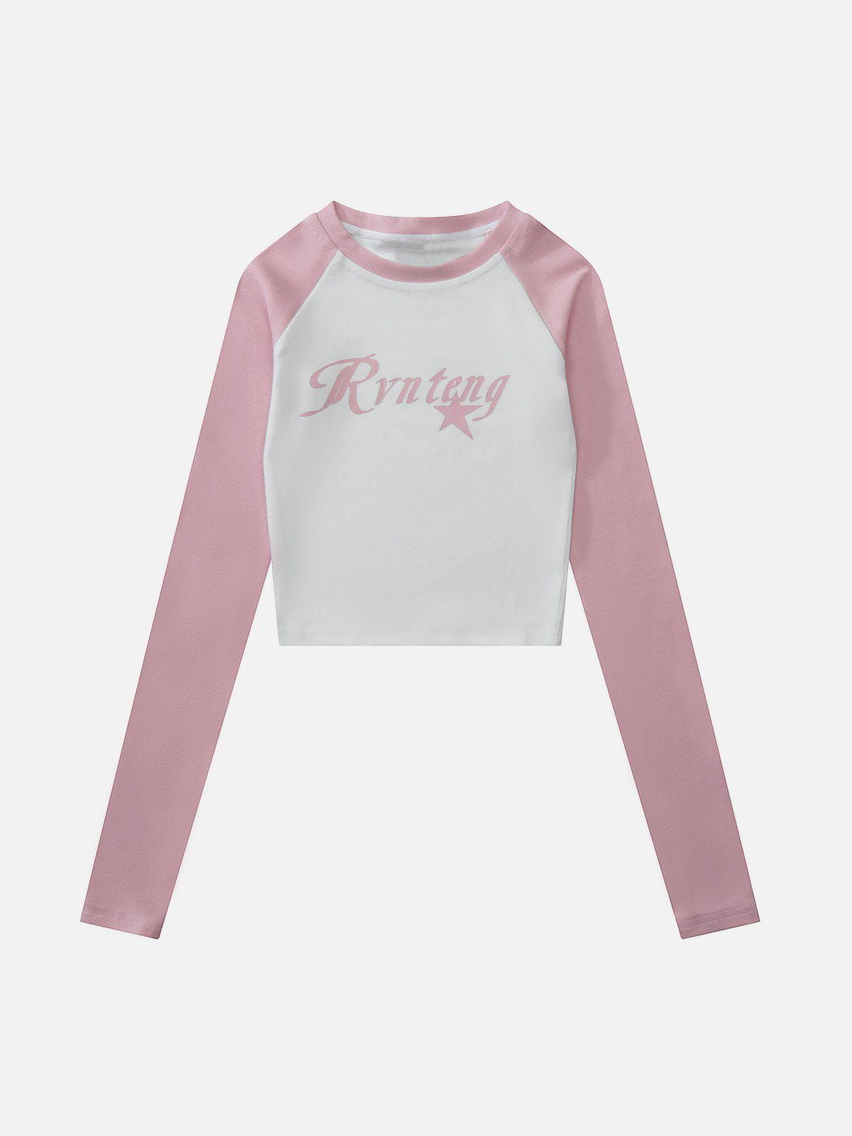 Colorblock Letter Print Long Sleeves sold by Aelfric Eden product image thumbnail 3