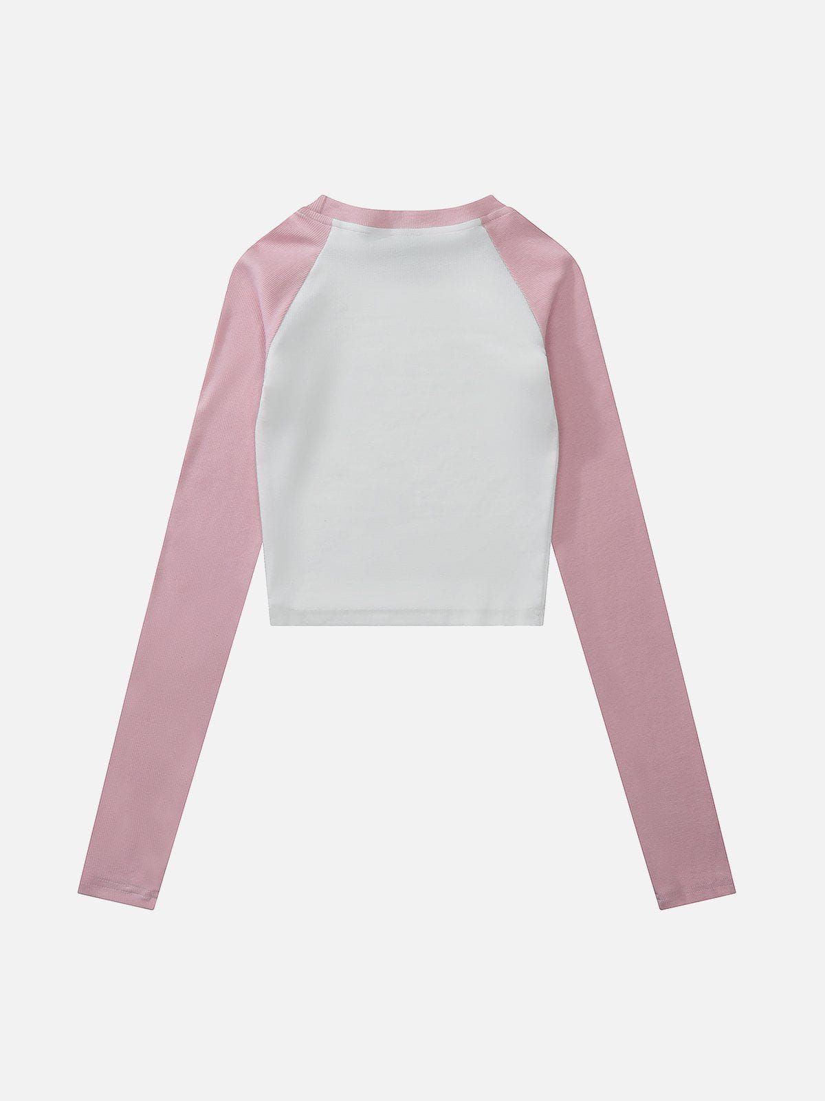 Colorblock Letter Print Long Sleeves sold by Aelfric Eden product image thumbnail 4