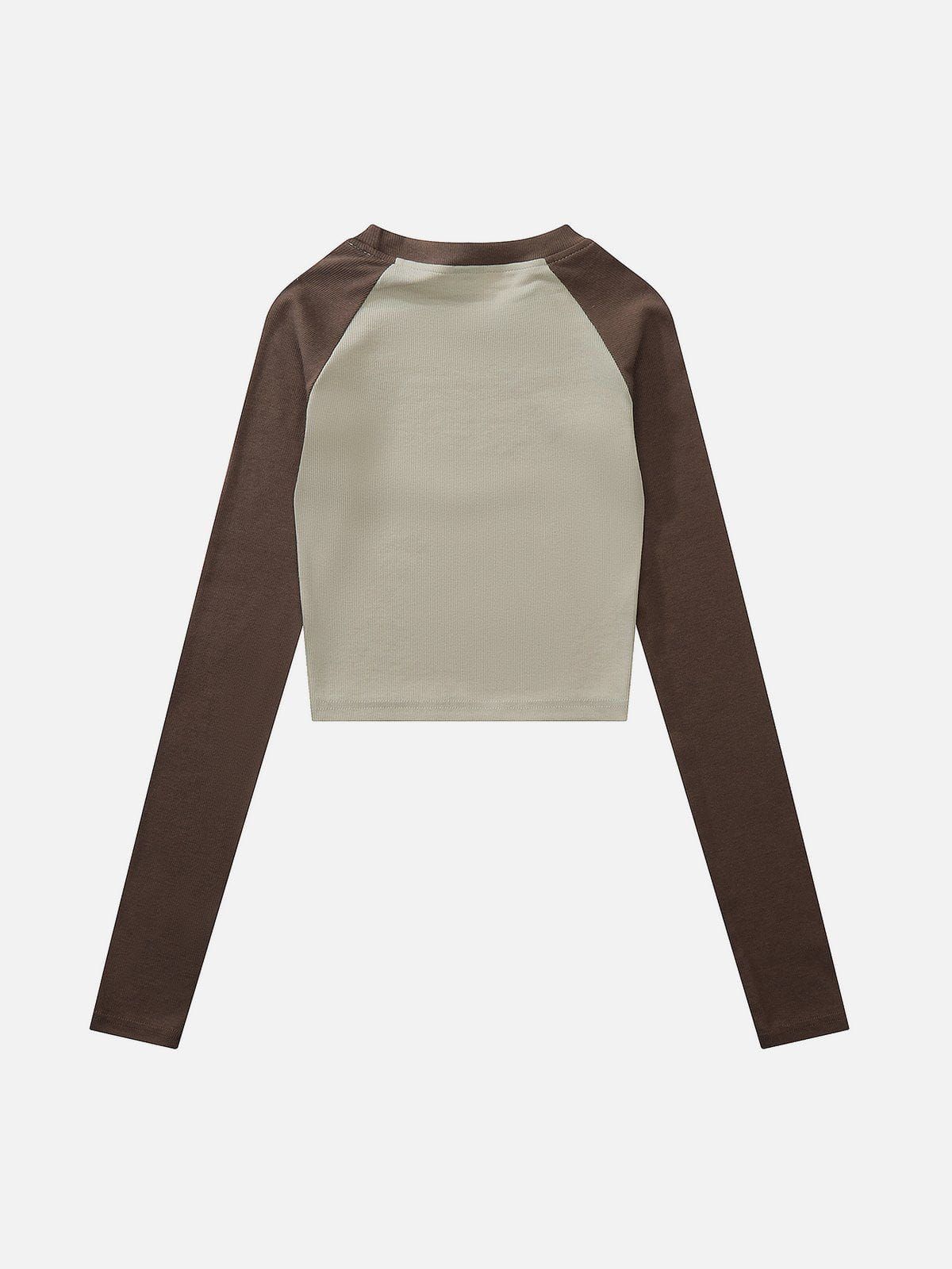 Colorblock Letter Print Long Sleeves sold by Aelfric Eden product image thumbnail 2