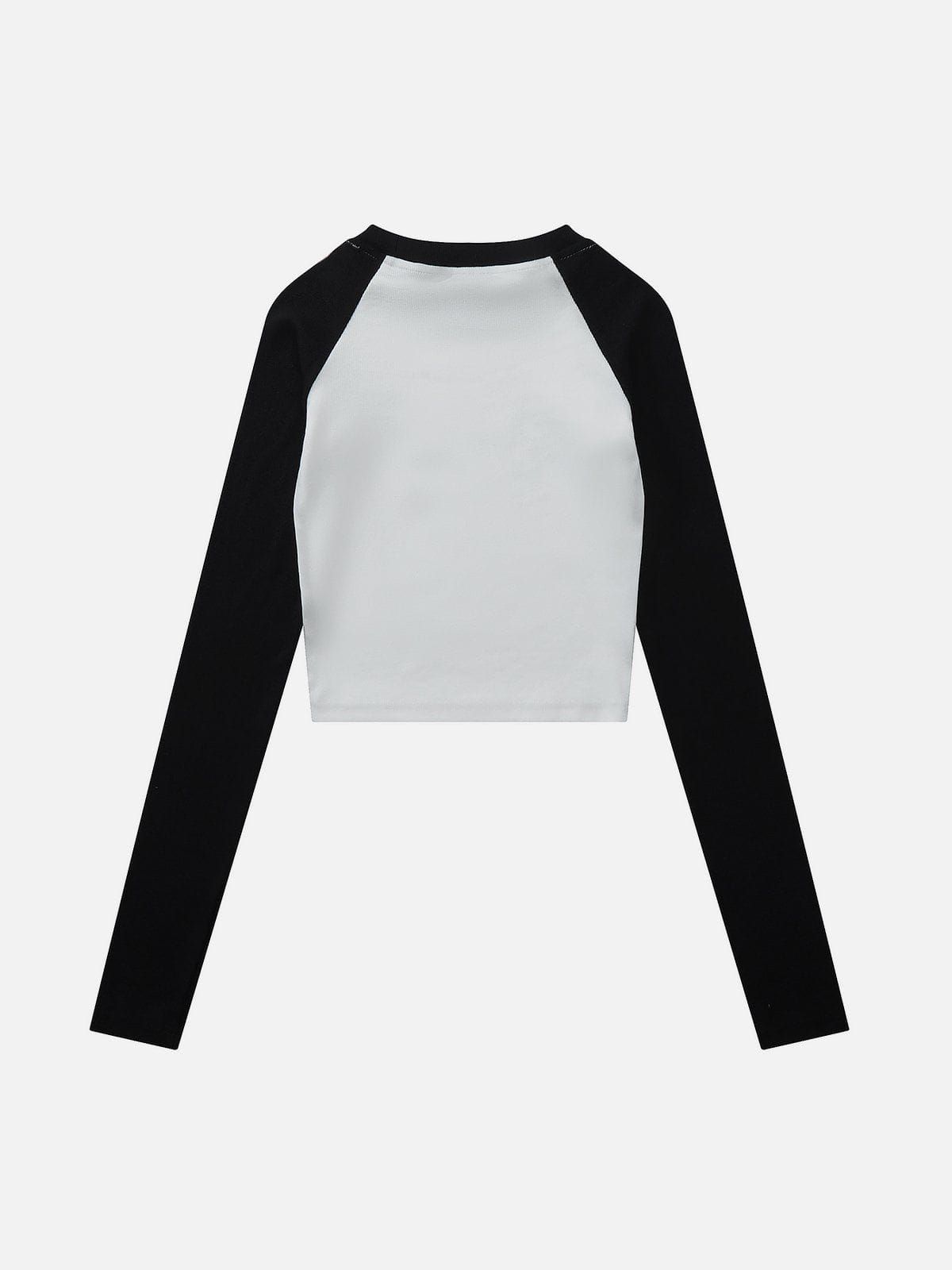 Colorblock Letter Print Long Sleeves sold by Aelfric Eden product image thumbnail 6