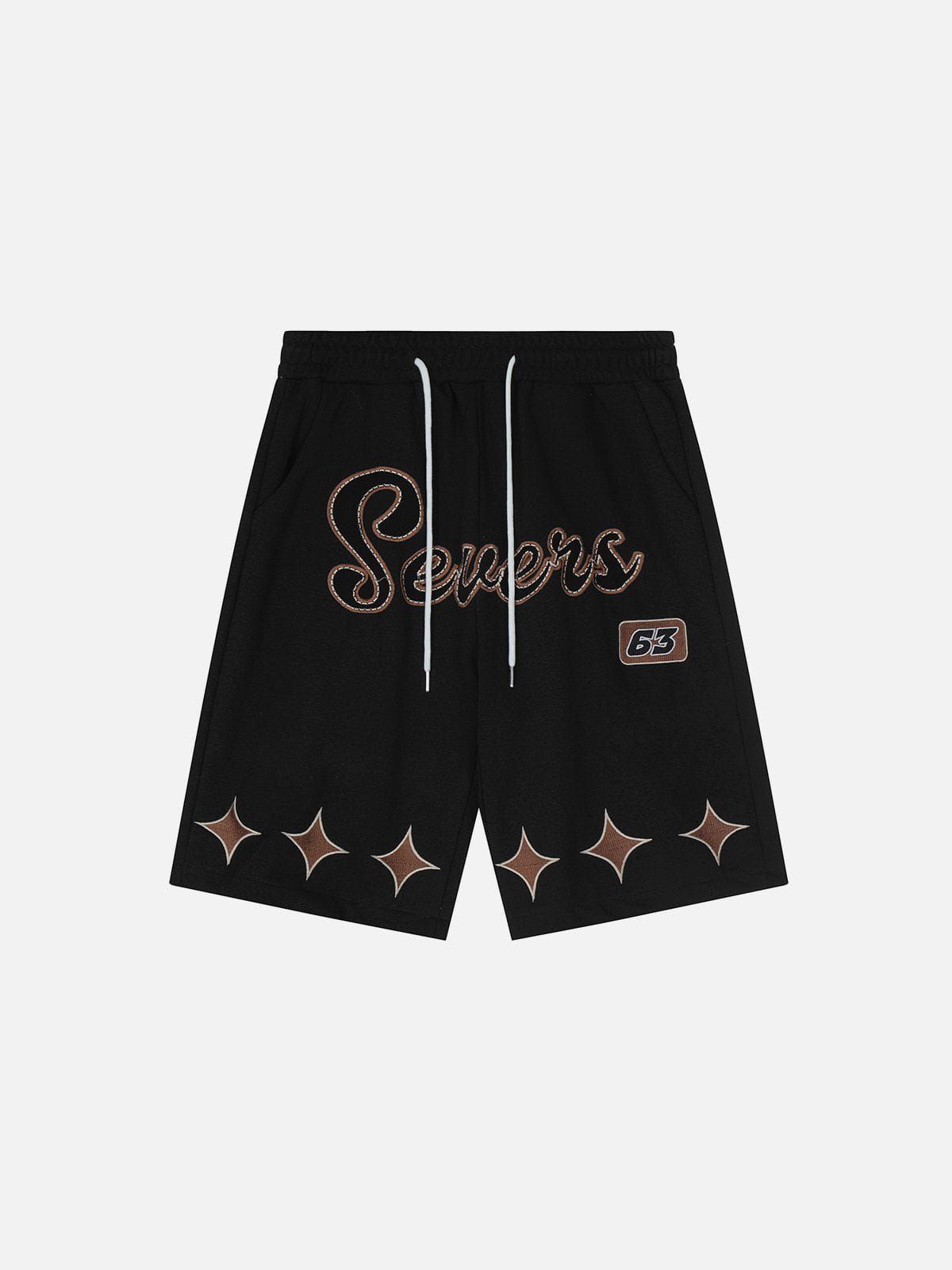 Embroidery Letter Shorts sold by Aelfric Eden product image thumbnail 5