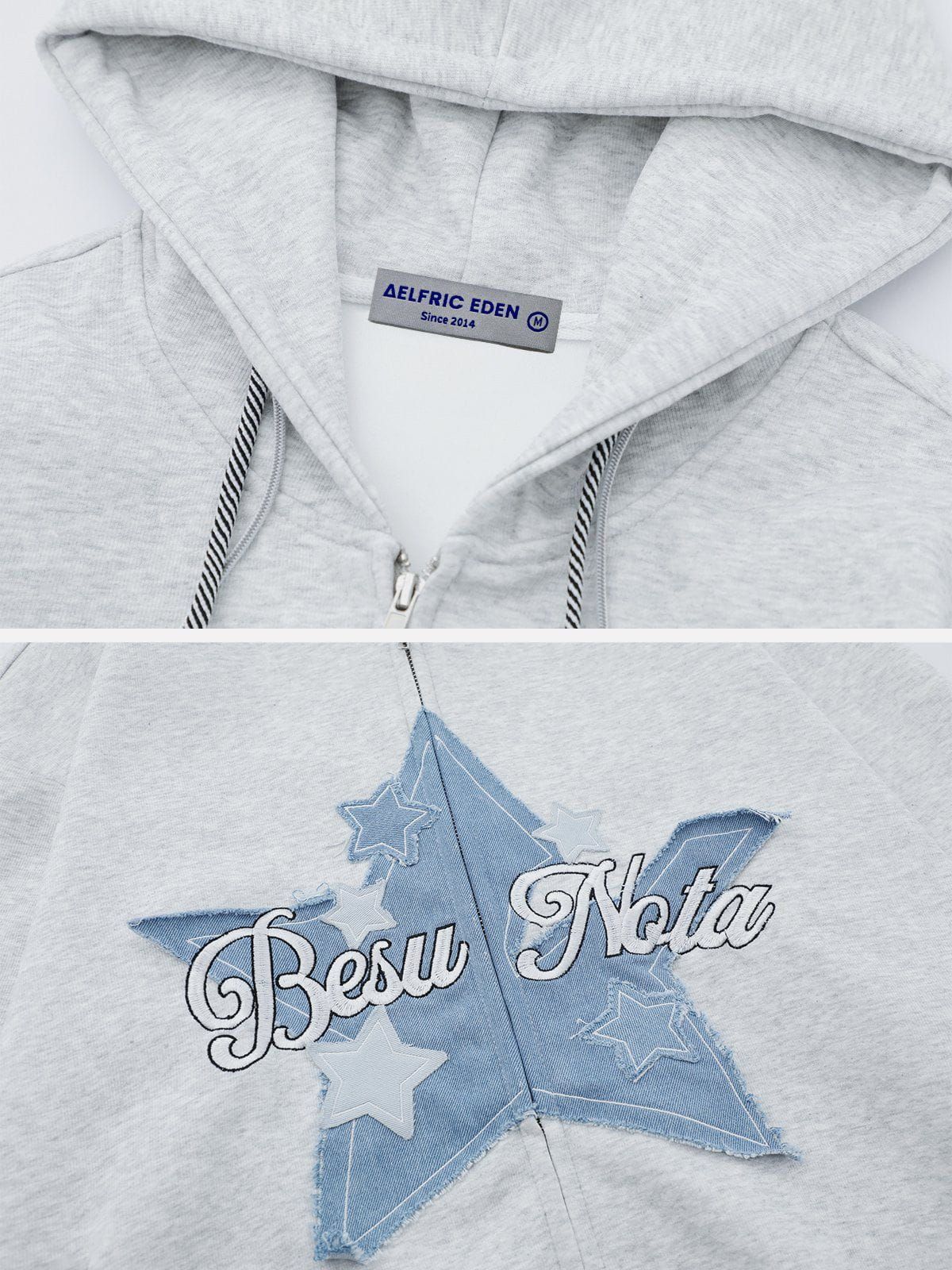 Aelfric Eden Applique Embroidery Broken Star Hoodie sold by Aelfric Eden product image thumbnail 4