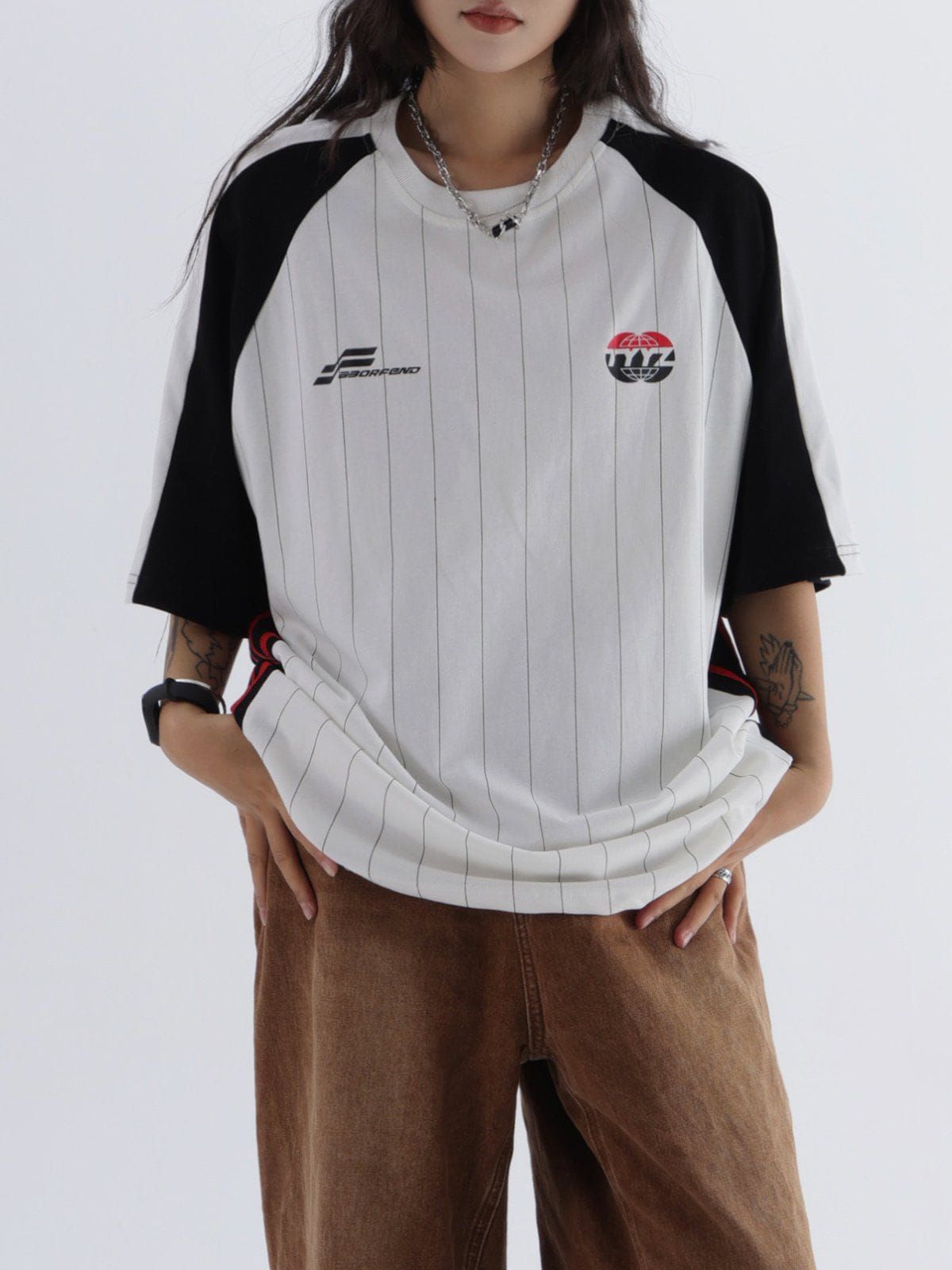 Aelfric Eden Stripe Contrast Speedway Tee sold by Aelfric Eden product image thumbnail 4