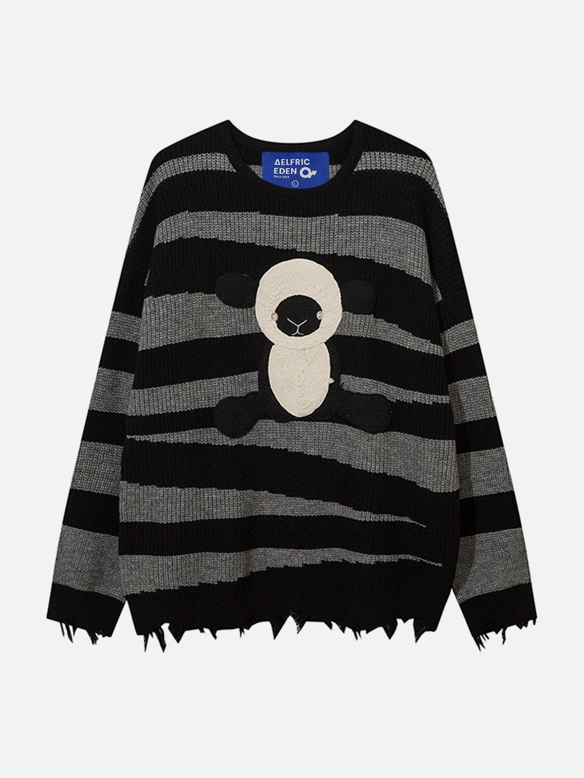 Aelfric Eden Flocking Bear Embroidery Sweater sold by Aelfric Eden