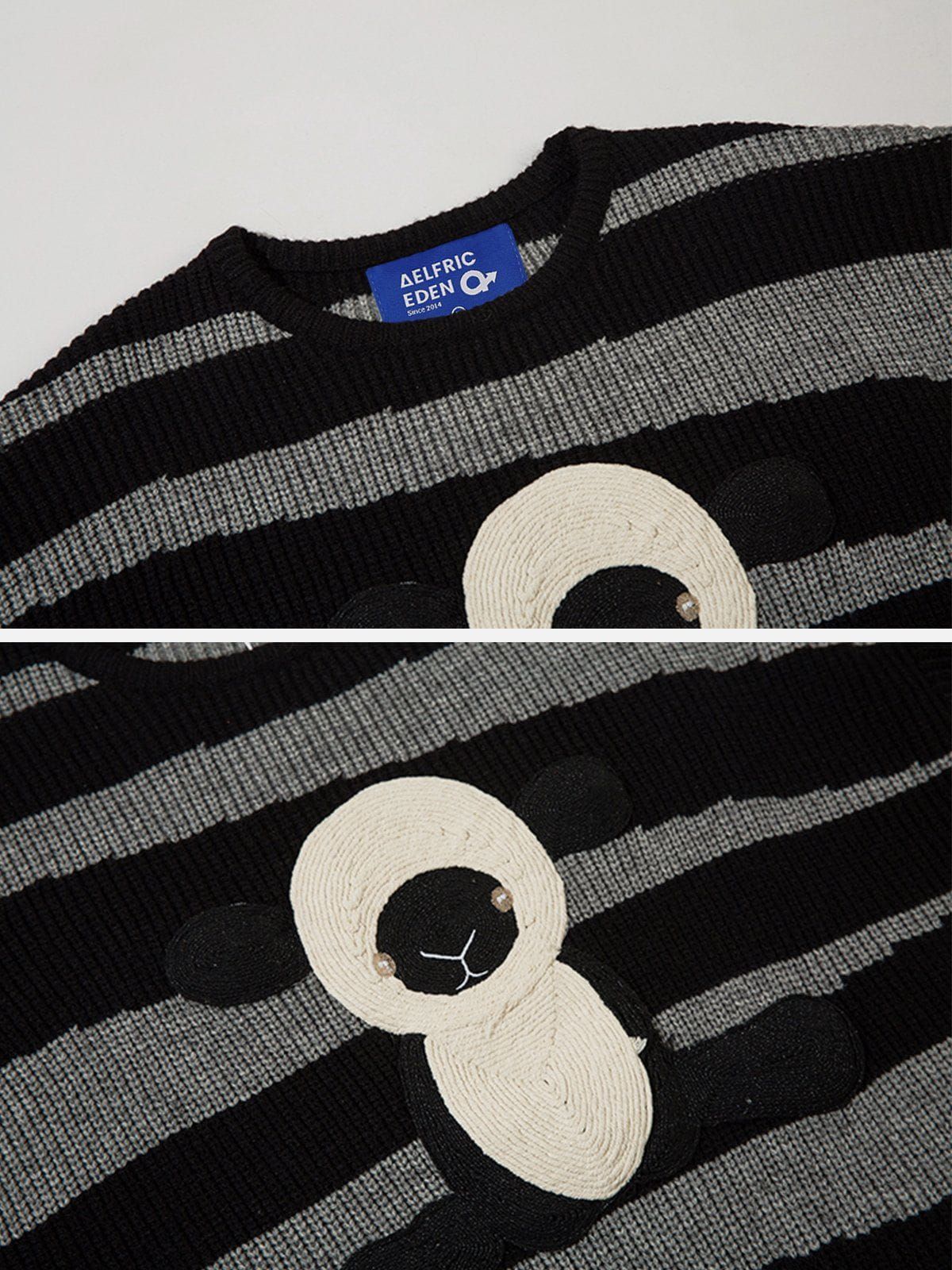 Aelfric Eden Flocking Bear Embroidery Sweater sold by Aelfric Eden product image thumbnail 5