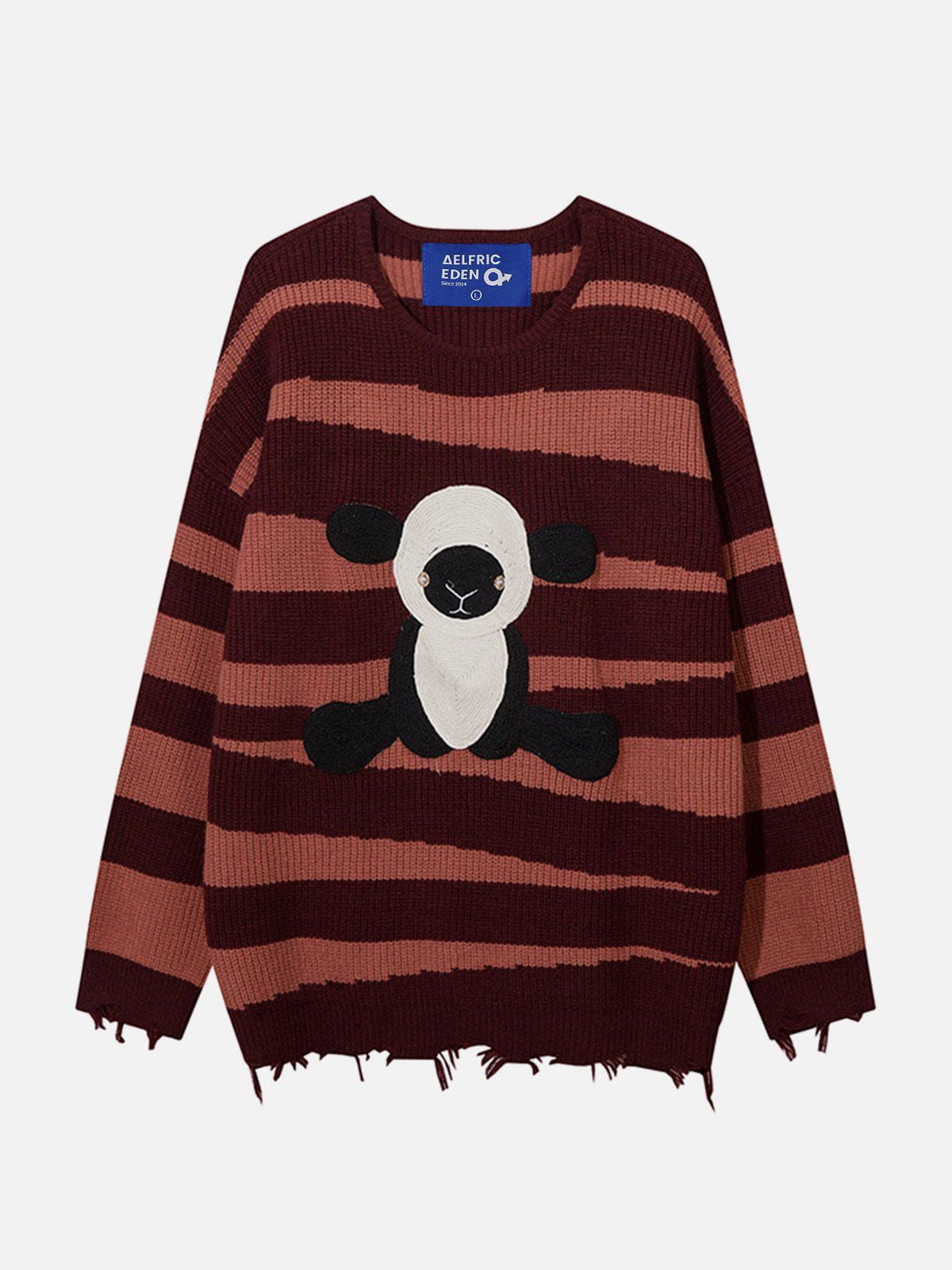 Aelfric Eden Flocking Bear Embroidery Sweater sold by Aelfric Eden product image thumbnail 3