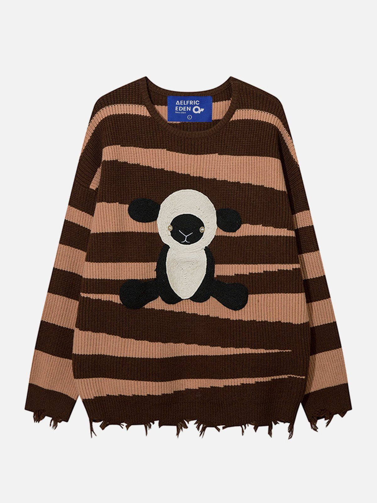 Aelfric Eden Flocking Bear Embroidery Sweater sold by Aelfric Eden product image thumbnail 2