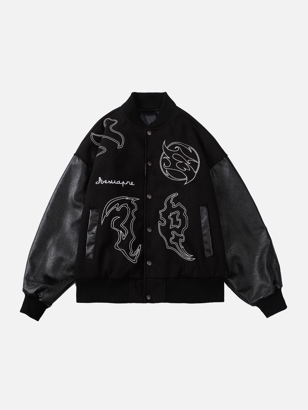 Aelfric Eden Flame Embroidery Varsity Jacket sold by Aelfric Eden product image thumbnail 2