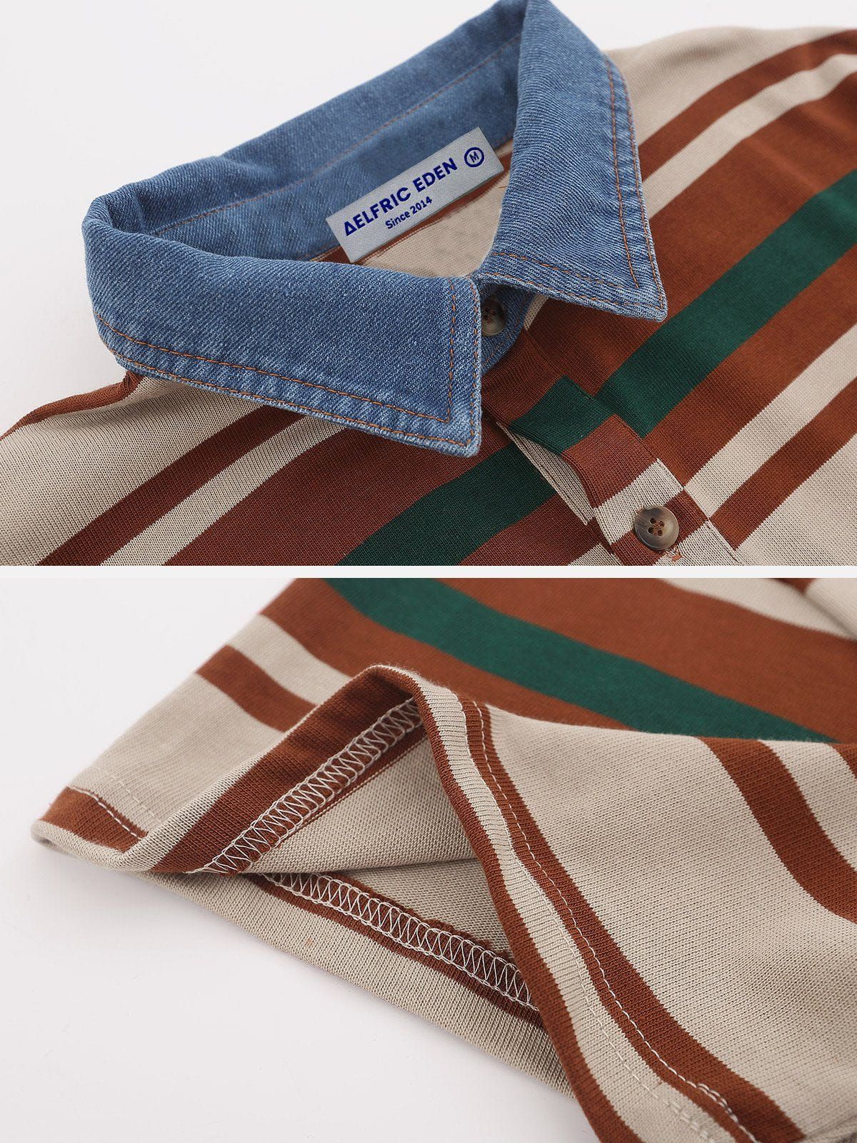 Aelfric Eden Stripe Vintage Polo Tee sold by Aelfric Eden product image thumbnail 5