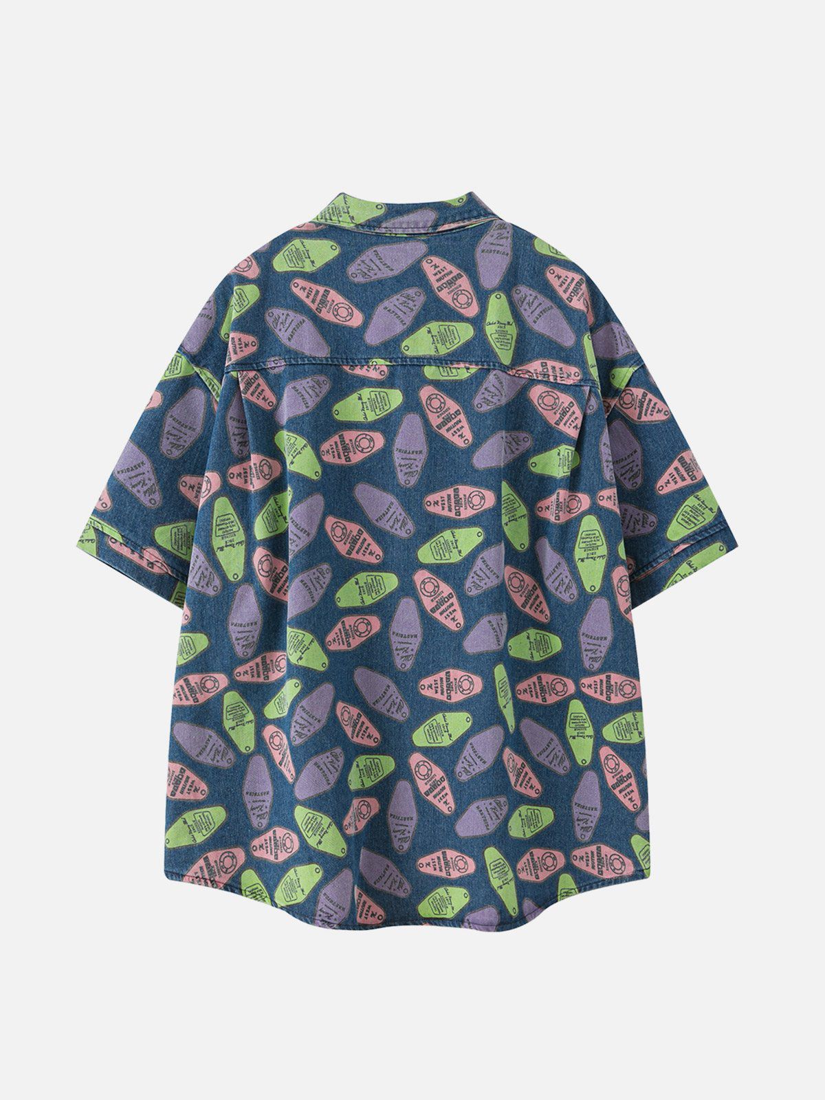 Aelfric Eden All-over Print Denim Short Sleeve Shirts sold by Aelfric Eden product image thumbnail 3