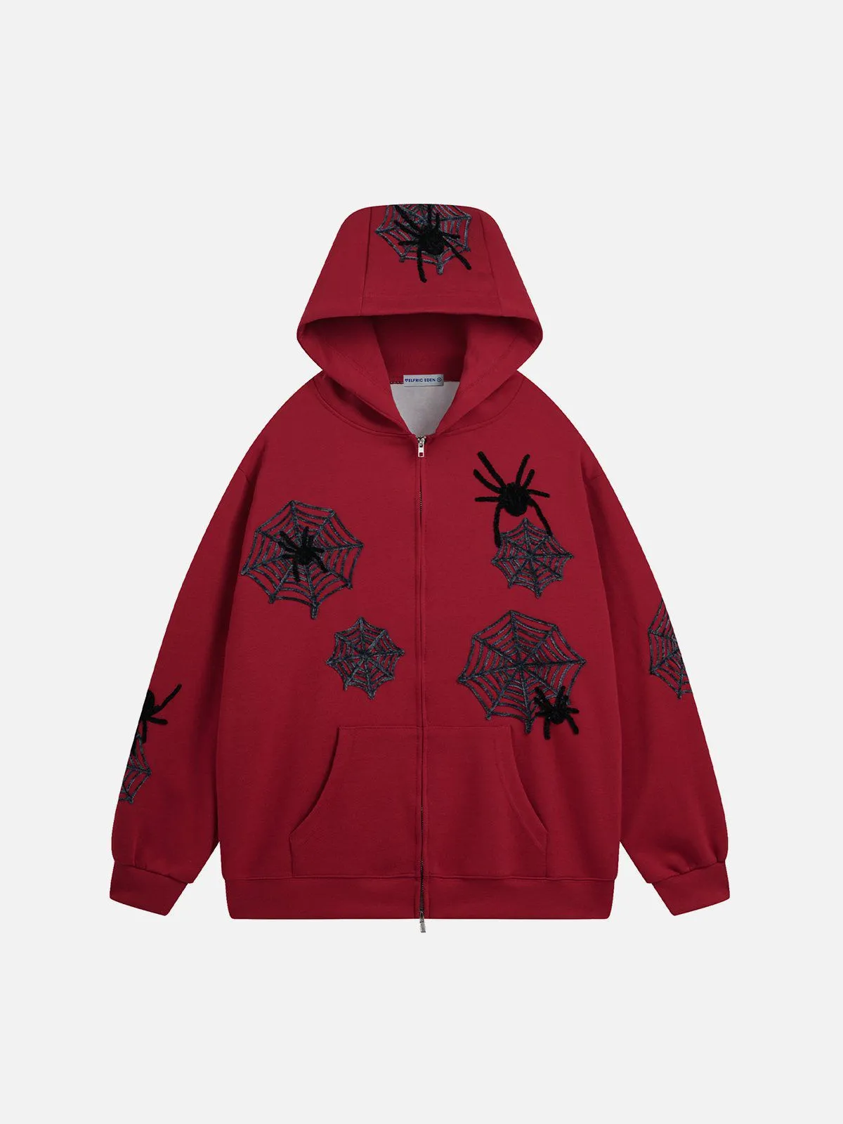 Aelfric Eden 3D Embroidery Spider Zip Up Hoodie sold by Aelfric Eden product image thumbnail 2