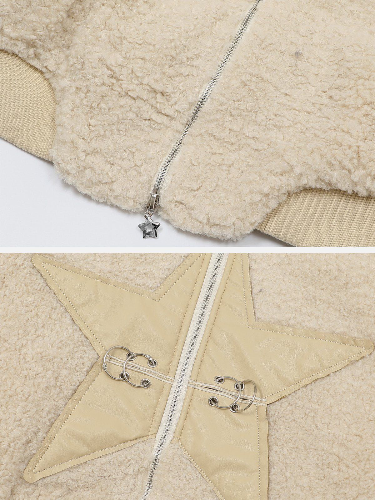 Aelfric Eden Embroidery Star Sherpa Coat sold by Aelfric Eden product image thumbnail 5