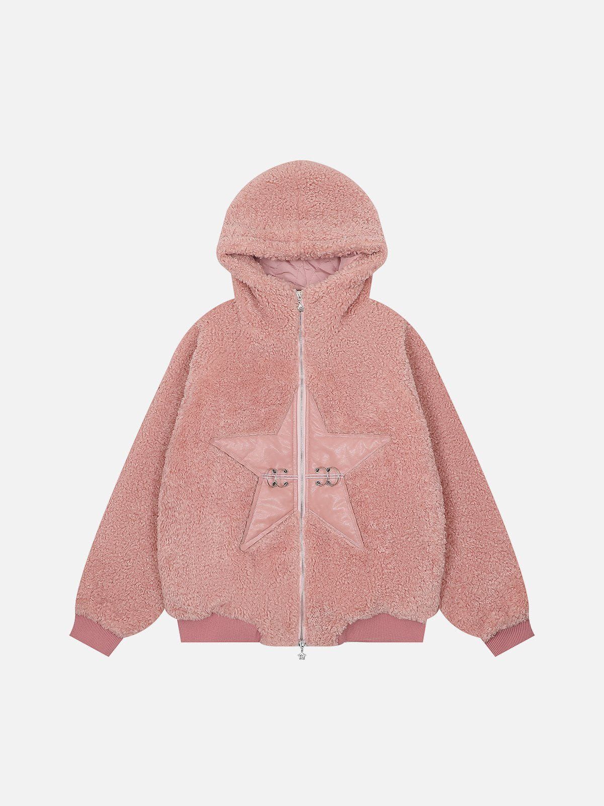 Aelfric Eden Embroidery Star Sherpa Coat sold by Aelfric Eden product image thumbnail 3